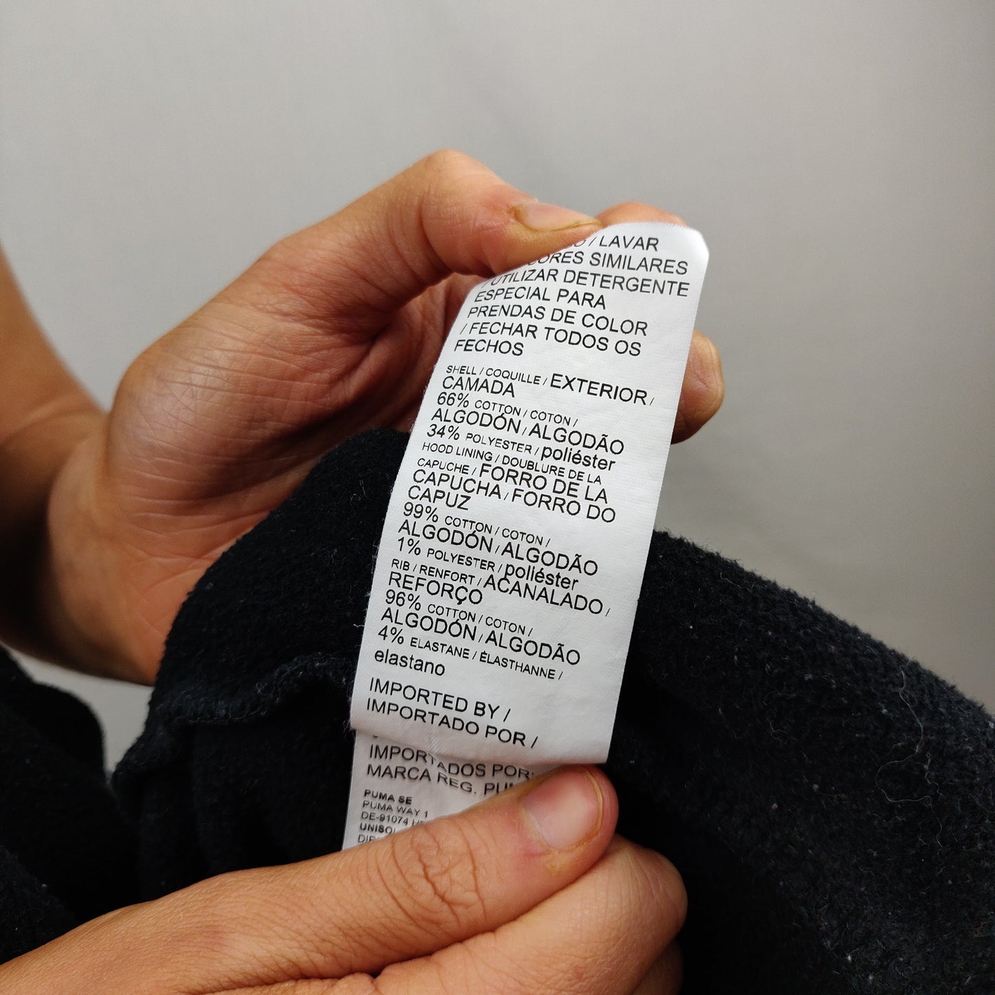 Puma Black Logo Spell Out Full-Zip Hoodie Women Size Small