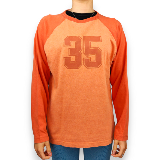 GAP 35 Orange Long Sleeve T-Shirt Women Size XL / UK 12