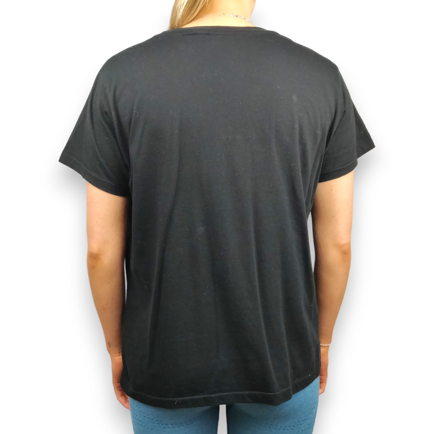 Ralph Lauren Sport Black Cotton Short Sleeve T-Shirt Women Size Large