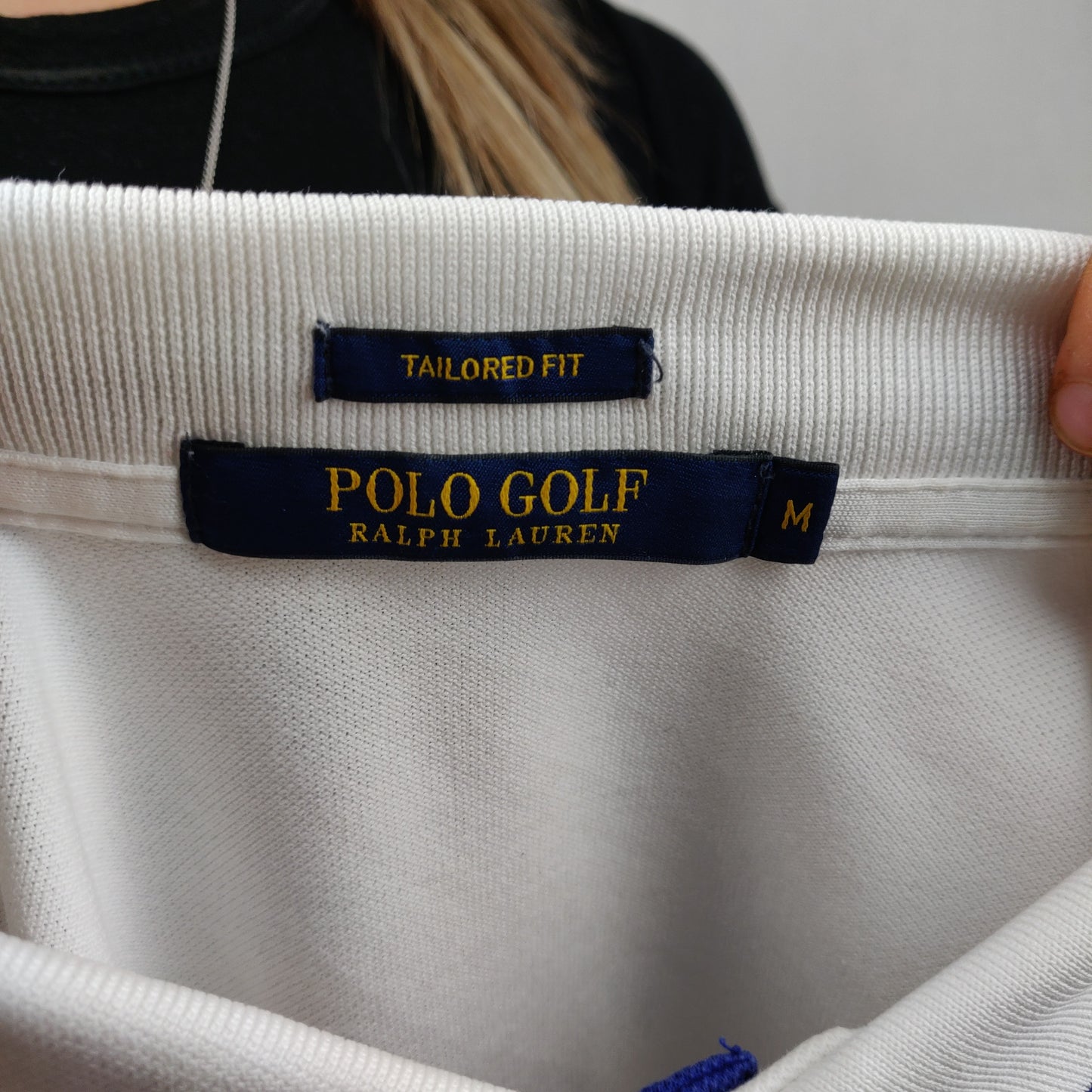 Polo Golf Ralph Lauren Vintage White Short Sleeve Polo Shirt Women Size Medium