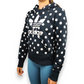 Adidas Navy Blue Polka Dot Pullover Hoodie Women Size Small