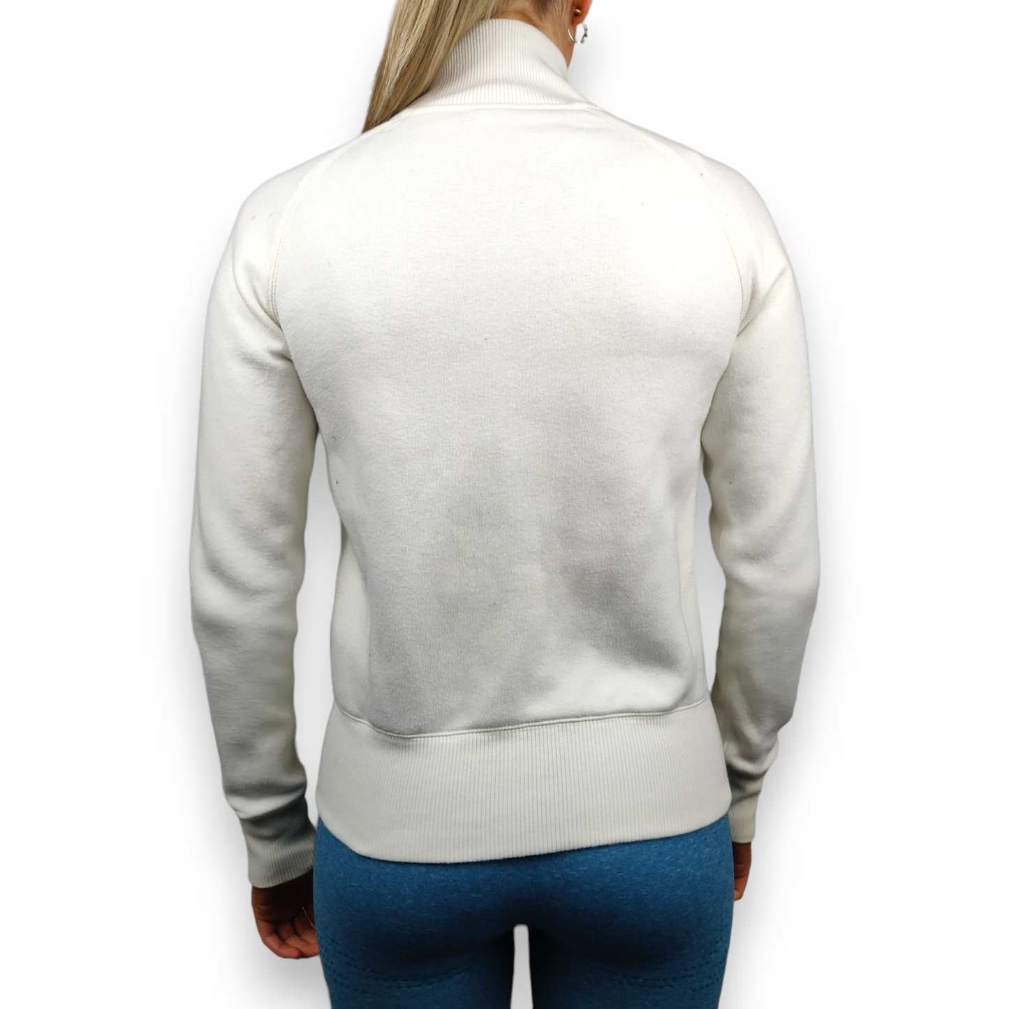 Nike Sportswear Vintage White Full-Zip Sweatshirt Women Size Small