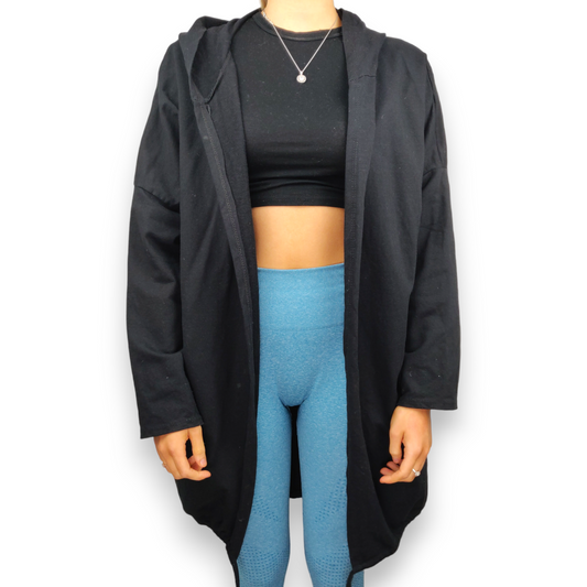 Disney Mickey Mouse Wonder Beauty Place Black Cardigan Jumper Women Size Large