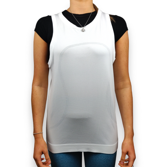 Lululemon White Sleeveless Activewear T-shirt Tank Top Women Size Small