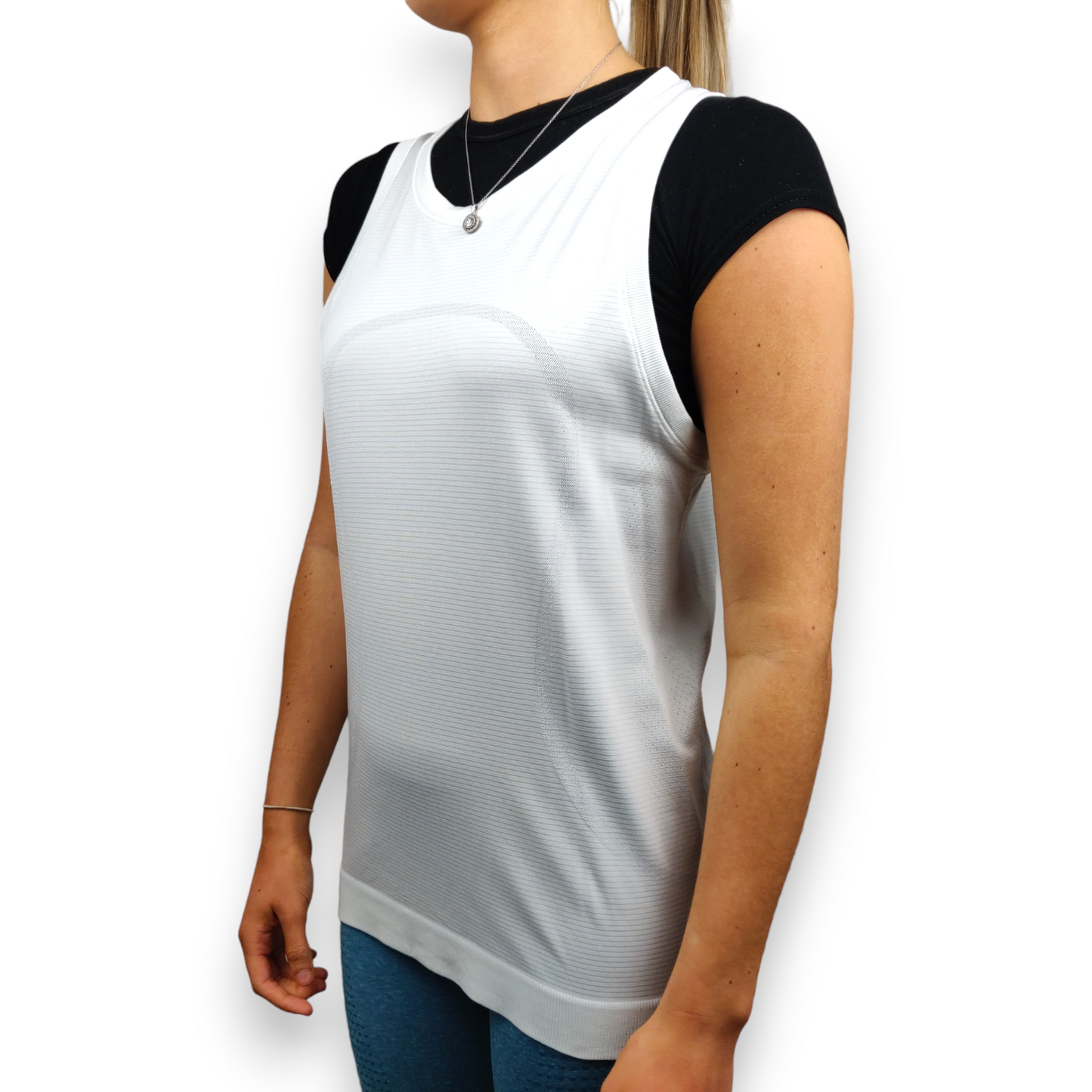 Lululemon White Sleeveless Activewear T-shirt Tank Top Women Size Small