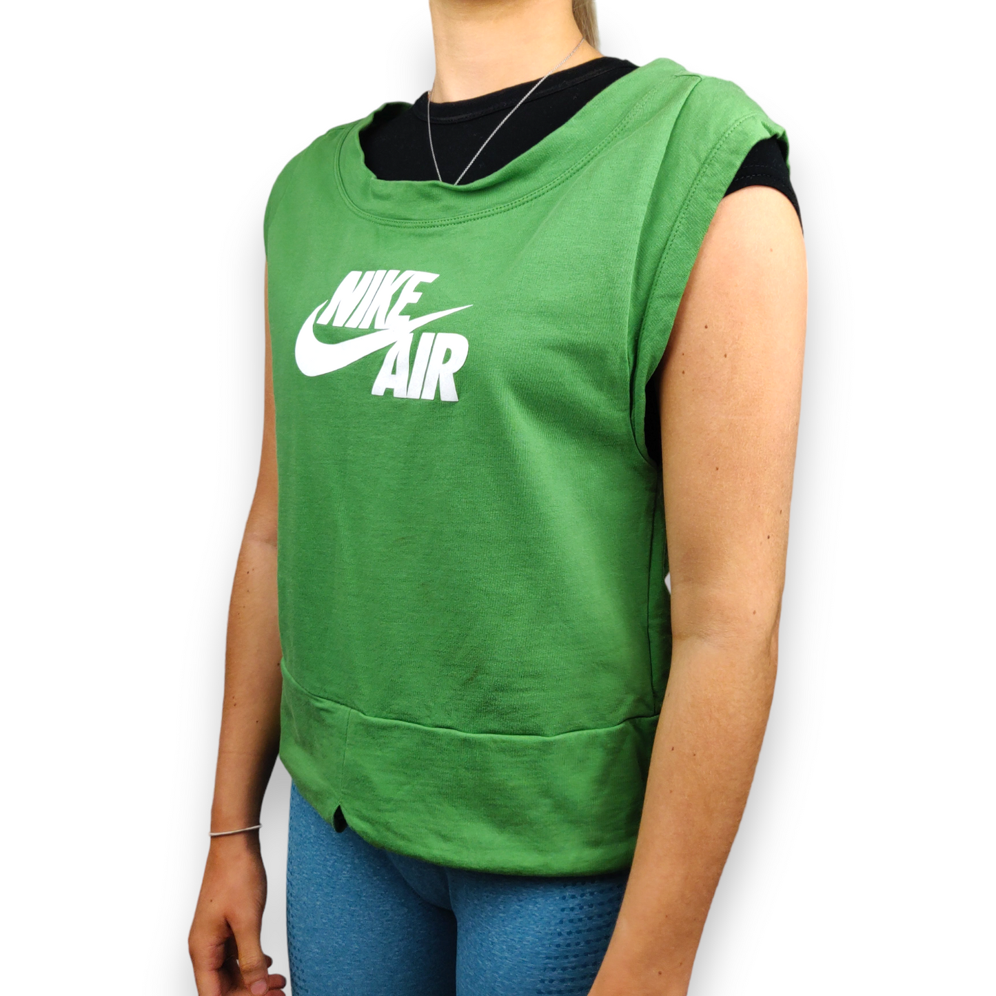 Nike Air Vintage Green Sleeveless Sweatshirt Women Size Small