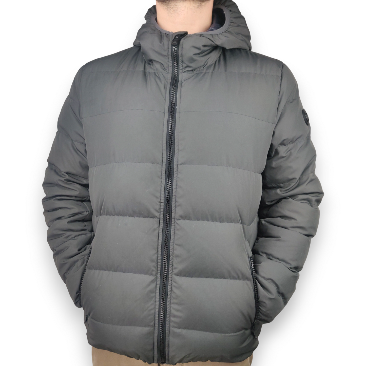 Michael Kors Premium Down Insulated Grey Puffer Jacket Men Size Large