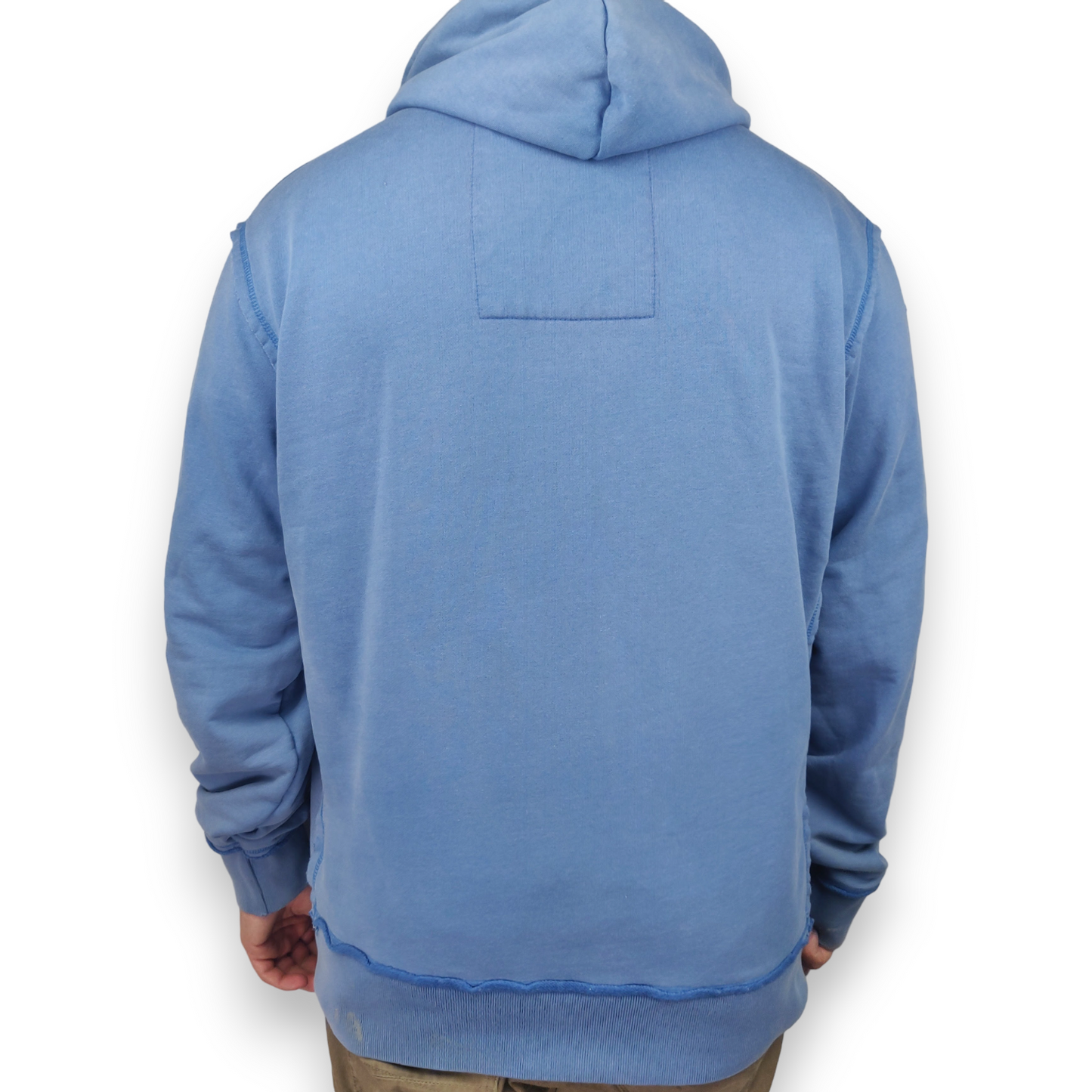 Diesel Vintage Track & Field Embroidered Blue Pullover Hoodie Men Size XL