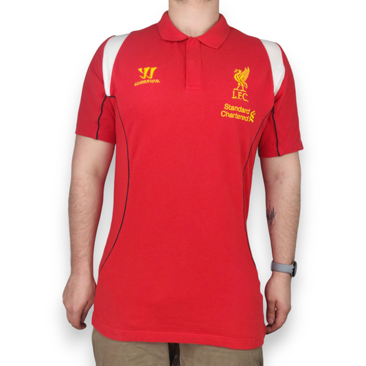 LFC Liverpool 2014/15 2015 Warrior Red Football Polo Shirt Men Size Large