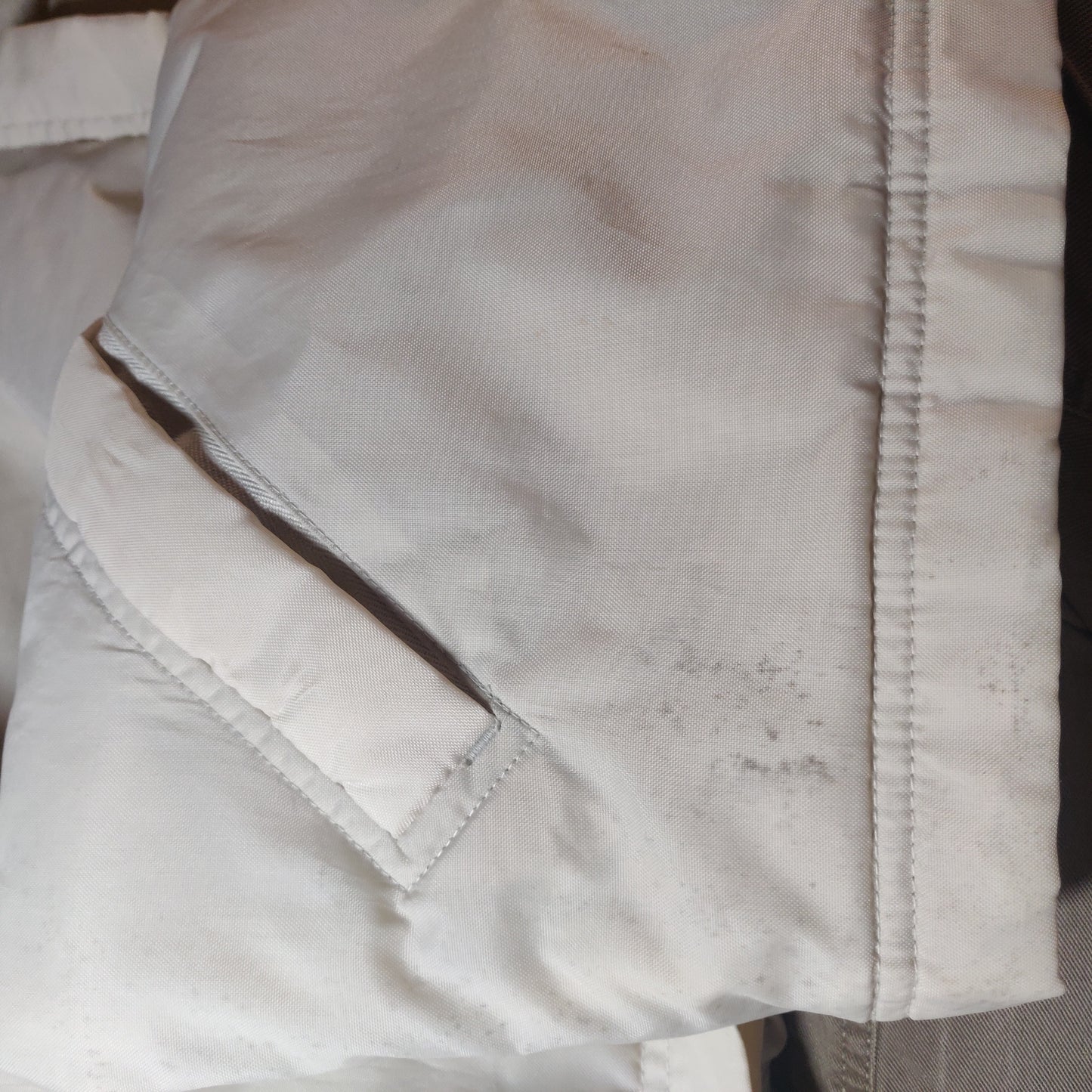 Nike Vintage White Full-Zip Hooded Windbreaker Jacket Men Size Small