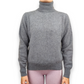Yorn Grey 100% Cashmere High Neck Pullover Jumper Sweater Women Size Medium