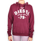 Diesel Vintage Burgundy Embroidered Pullover Hoodie Women Size Medium