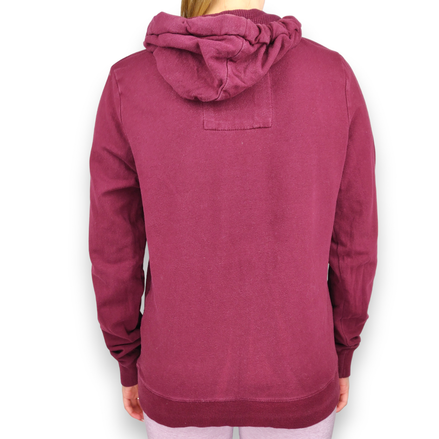 Diesel Vintage Burgundy Embroidered Pullover Hoodie Women Size Medium