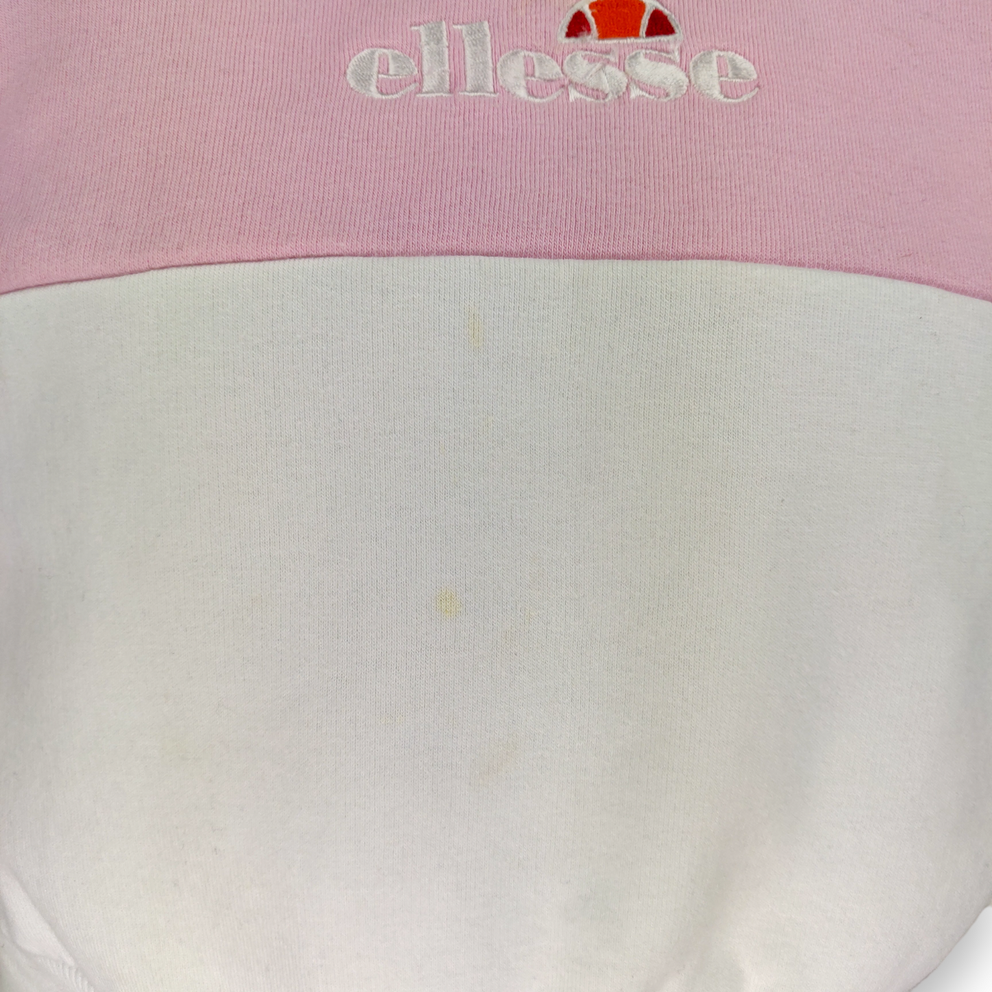 Ellesse White Half-Zip Cropped Pullover Sweatshirt Women Size UK 4
