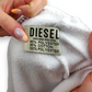 Diesel Vintage White Short Sleeve Pullover High Neck Sweatshirt Women Size XS