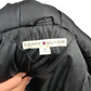 Tommy Hilfiger Vintage Black Down Quilted Fur Hood Puffer Jacket Women Size Medium