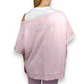 Nike Athletic Dept. Pink Oversized Off Shoulder Short Sleeve Sweatshirt Women Size XL