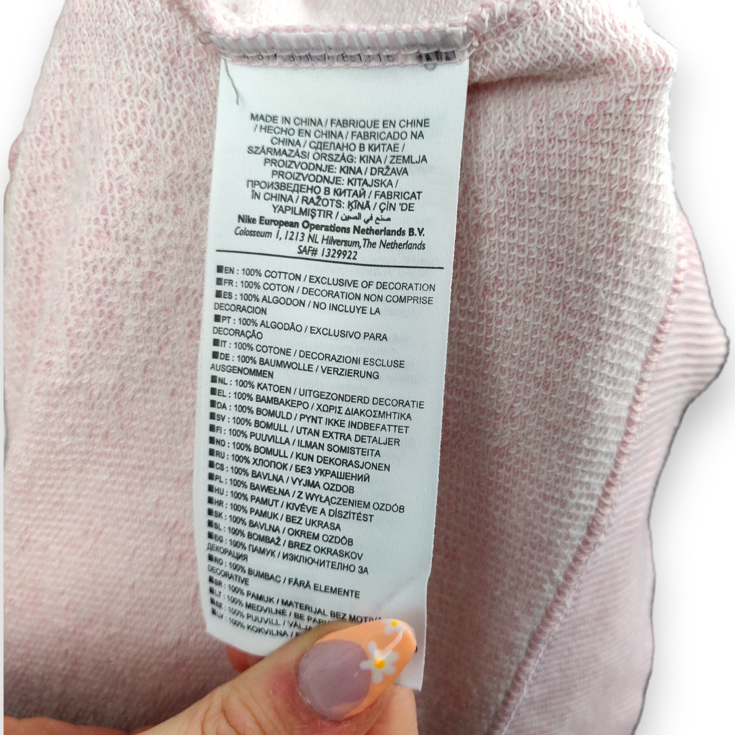 Nike Athletic Dept. Pink Oversized Off Shoulder Short Sleeve Sweatshirt Women Size XL