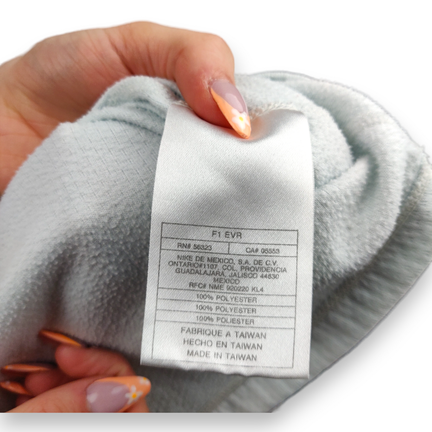 Nike Vintage Light Blue Long Sleeve Half-Zip Running Training Top T-Shirt Women Large