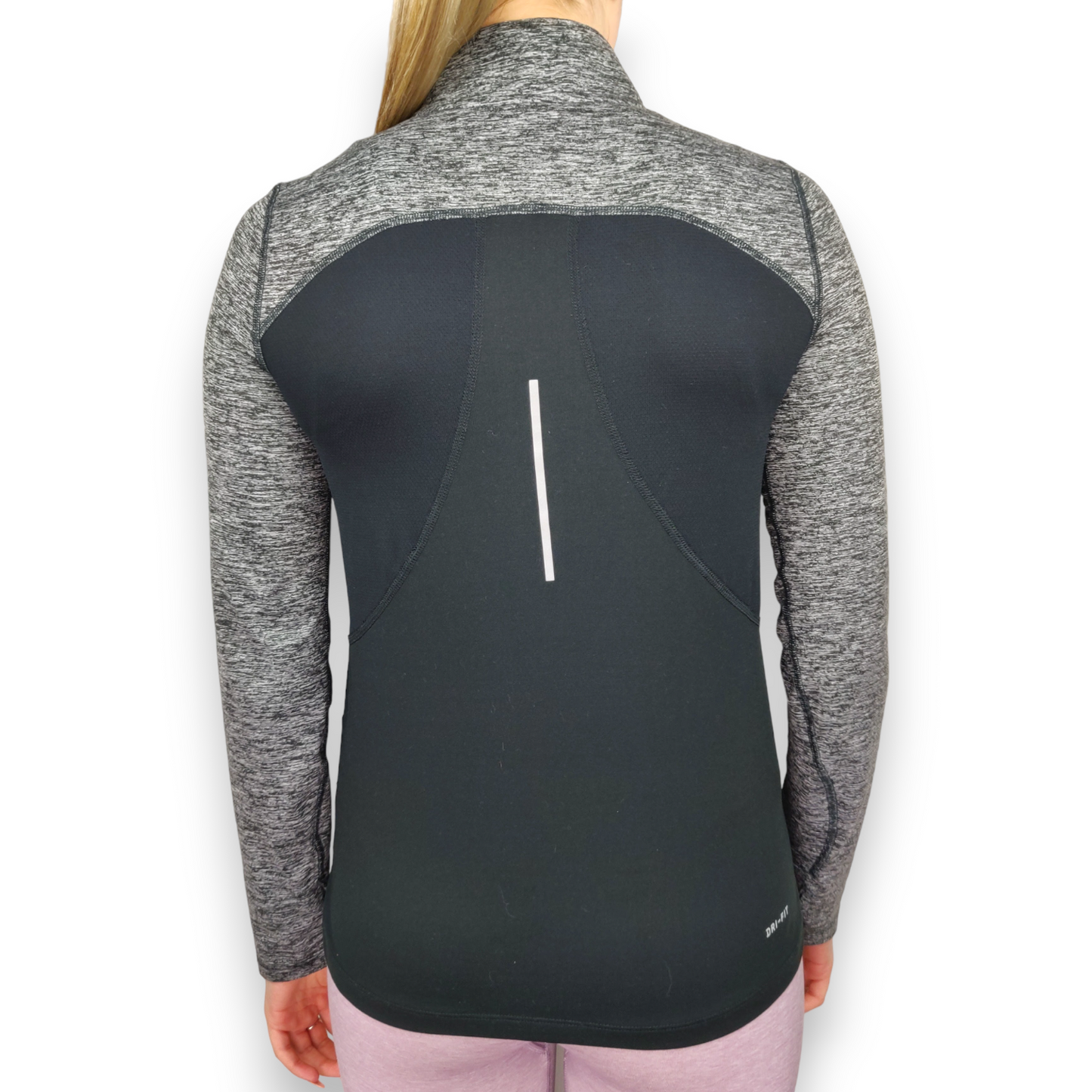 Nike Dri-Fit Element Black Half-Zip Running Training Top T-Shirt Girls Size Large ~ 938909-010
