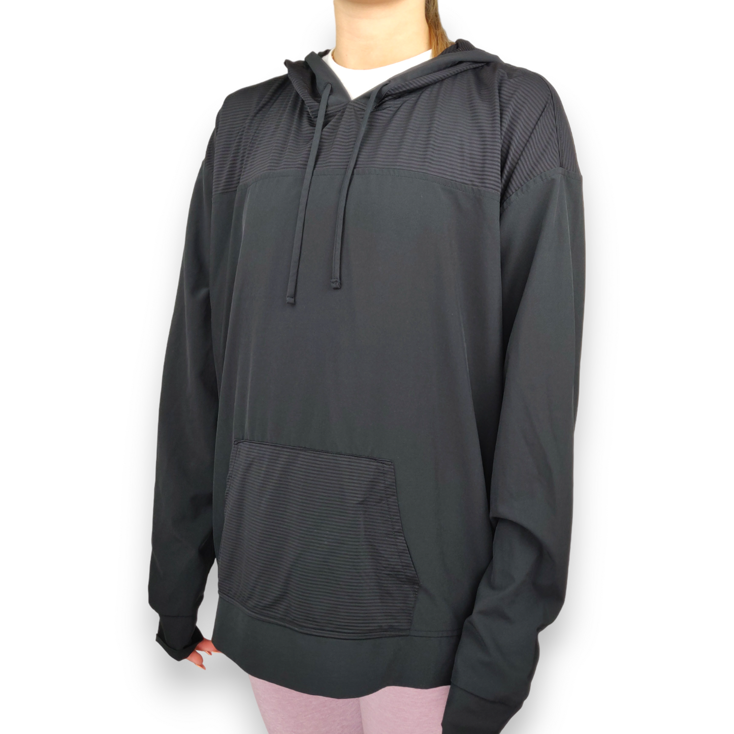Victoria’s Secret Sport Black Loose Fit Pullover Hoodie Women Size Medium