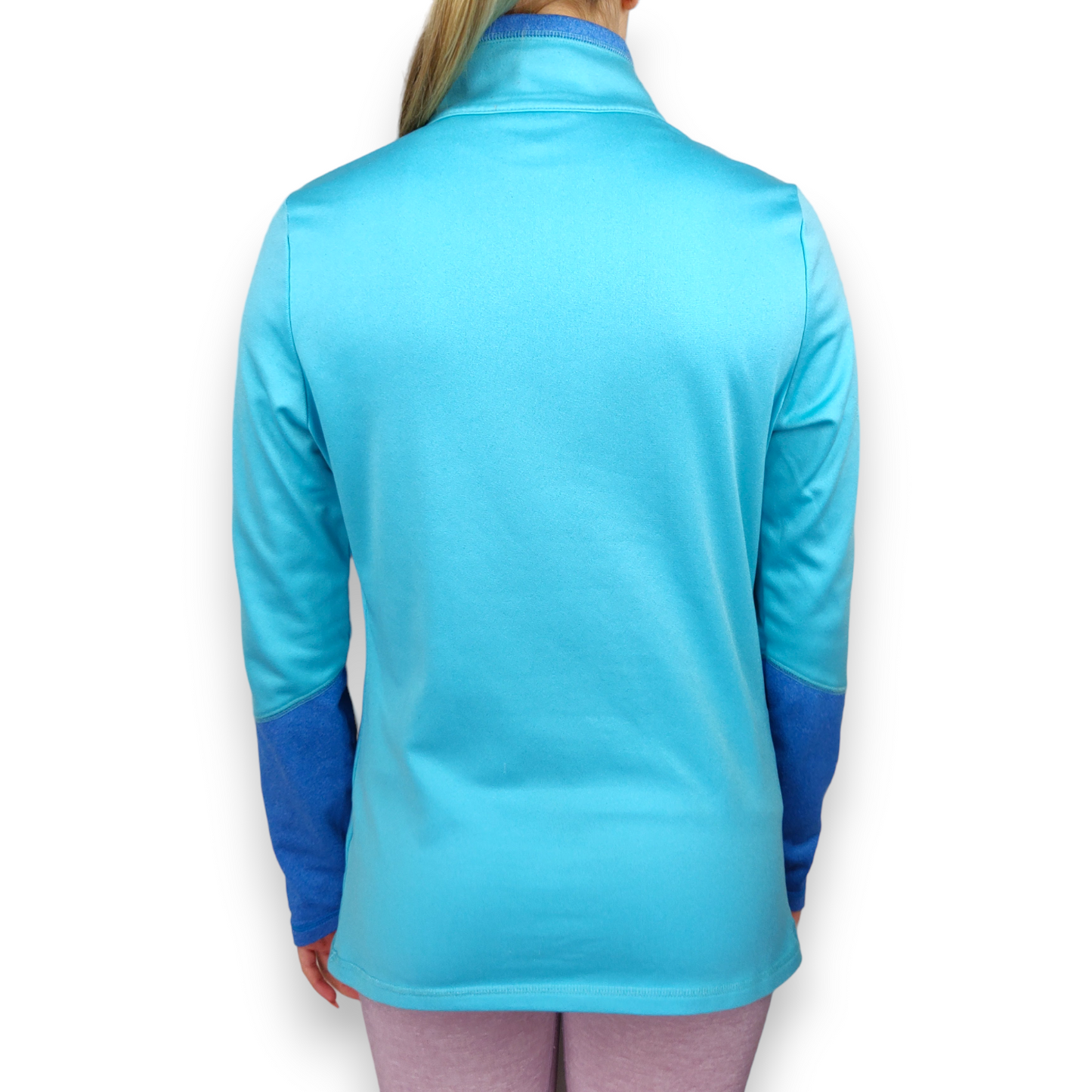 The North Face Blue Activewear Running Training Half Zip Top Stretch Women Size Small
