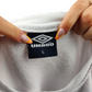 Umbro Vintage White Pink Embroidered Logo Pullover Sweatshirt Women Size Large