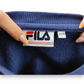 FILA Vintage Blue Embroidered Logo Loose Fit Pullover Sweatshirt Women Size XS / UK 8