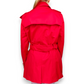 Michael Kors Red Zip-Front Belted Trench Coat Jacket Women Size Large