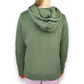 Adidas Green Trefoil Logo Big Graphic Print Cotton Pullover Hoodie Women Size UK 6