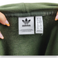 Adidas Green Trefoil Logo Big Graphic Print Cotton Pullover Hoodie Women Size UK 6
