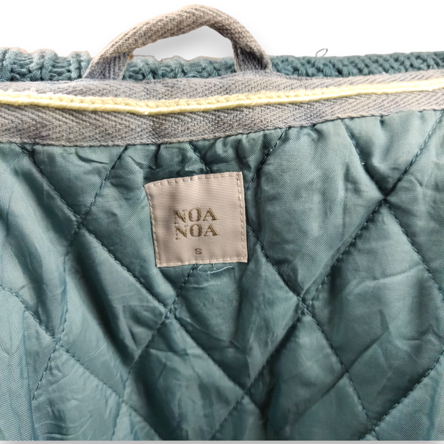 NOA NOA Blue Floral Brocade Embroidered Quilted Jacket Women Size Small