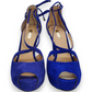 Guess Blue Peep Toe Suede Leather Platform Heels Women Size EU 38 (UK 5)
