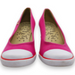 Sugar Pink Canvas Slip On Wedge Pumps Shoes Women Size EU 36 (UK 3.5)