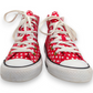 Converse All Star High Tops Red White Polka Dot Trainers Sneakers Shoes Women Size UK 4