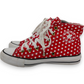 Converse All Star High Tops Red White Polka Dot Trainers Sneakers Shoes Women Size UK 4