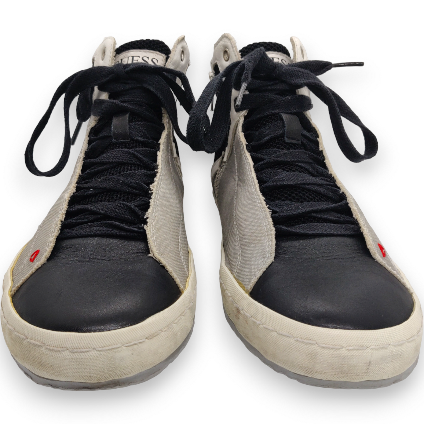 Guess Grey Black Los Angeles LA High Tops Sneakers Trainers Men Size UK 9.5 (EU 44)