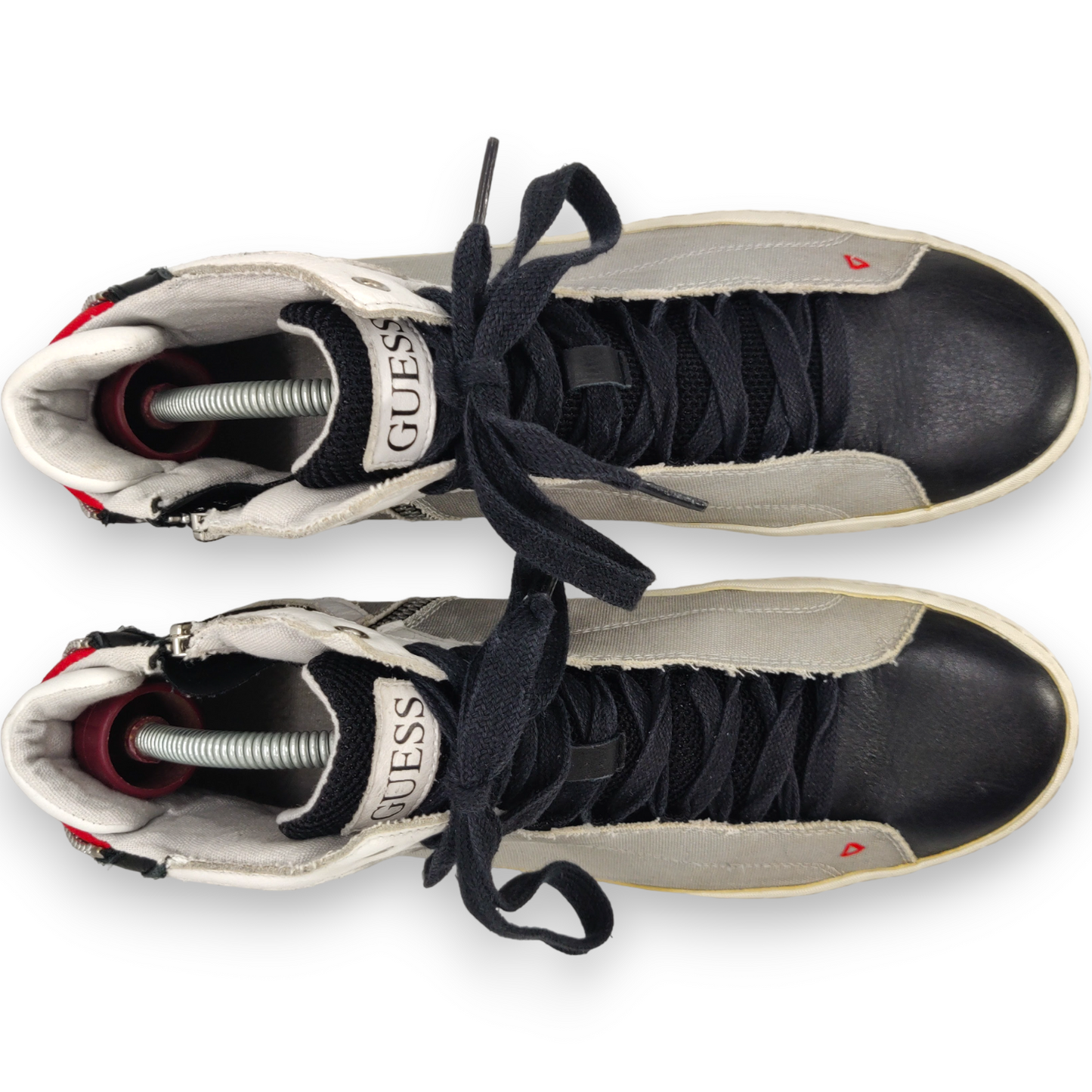 Guess Grey Black Los Angeles LA High Tops Sneakers Trainers Men Size UK 9.5 (EU 44)