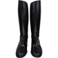 Moss Bros Vintage Black Tall English Leather Horse Riding Boots Unisex Size UK 6