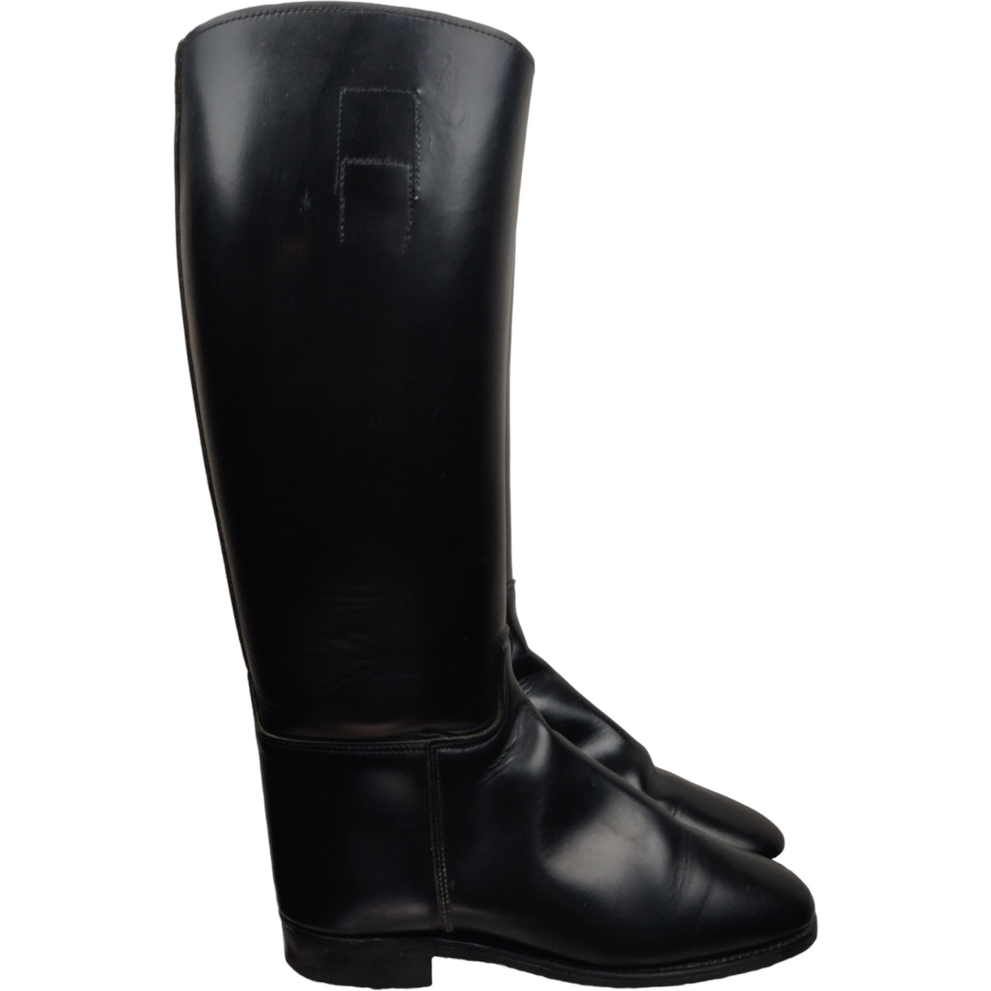 Moss Bros Vintage Black Tall English Leather Horse Riding Boots Unisex Size UK 6