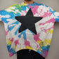 Studio Ryska Star Tie Dye Multicolour Oversized 3/4 Sleeve Top T-shirt Women Size XL