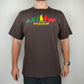 M-U Human Evolution Brown Cotton Short Sleeve T-shirt Men Size Large