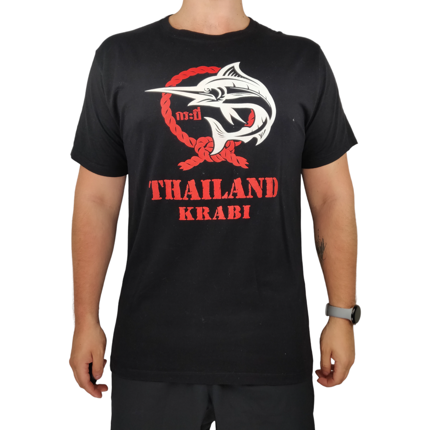 Get Black Thailand Krabi Marlin Short Sleeve T-shirt Men Size XL