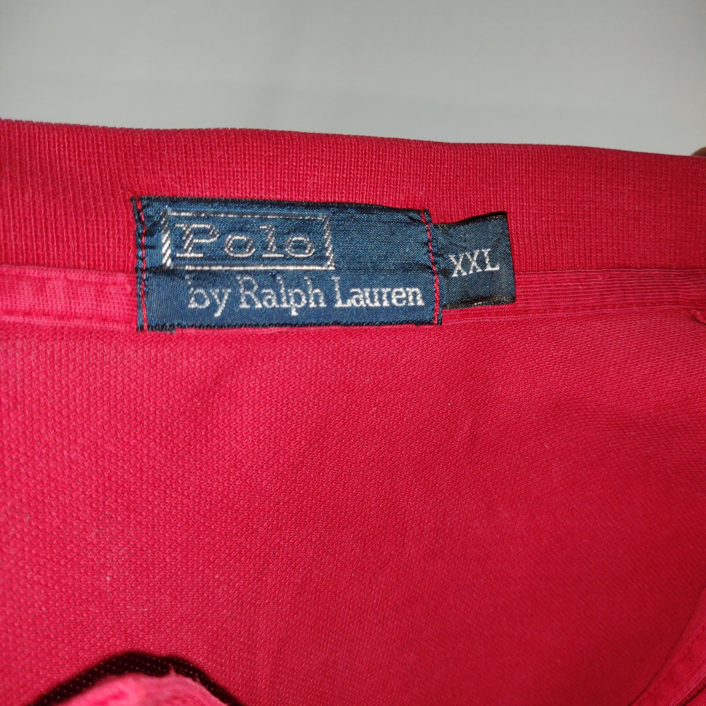 Polo Ralph Lauren Vintage Red Short Sleeve Soft-Touch Polo Shirt Men Size 2XL