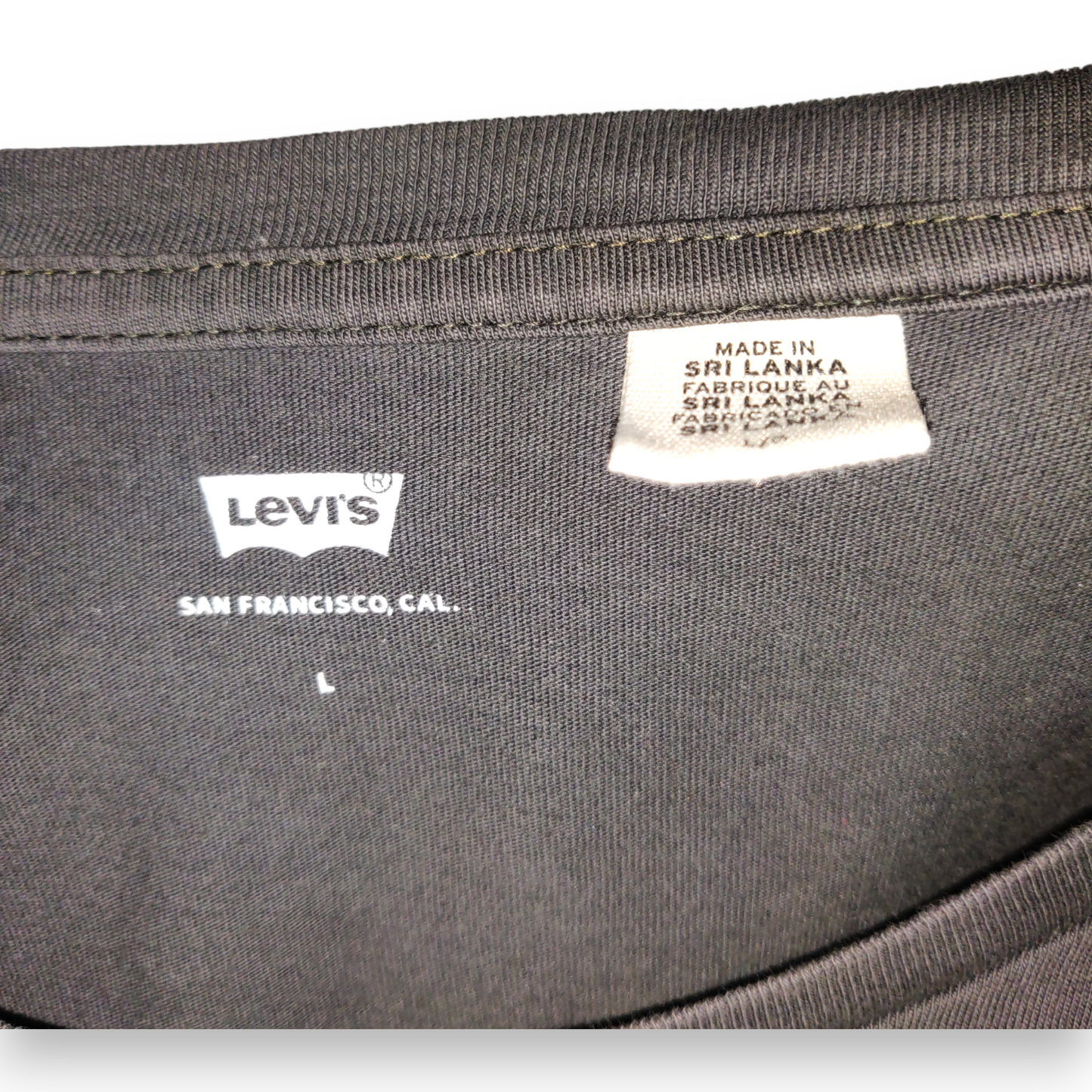 Levi's Coloured Diamond Logo Grey Short Sleeve Crew Neck T-shirt Men Size Large