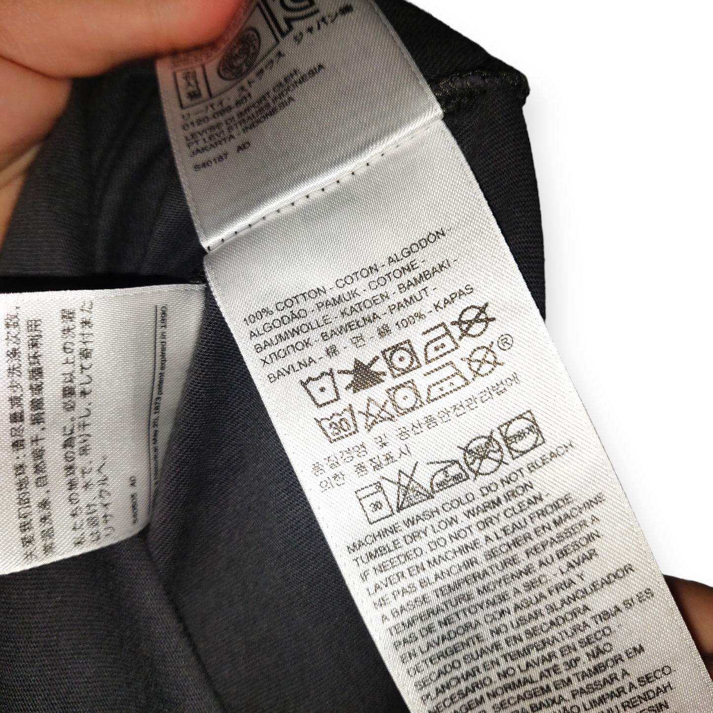 Levi's Coloured Diamond Logo Grey Short Sleeve Crew Neck T-shirt Men Size Large