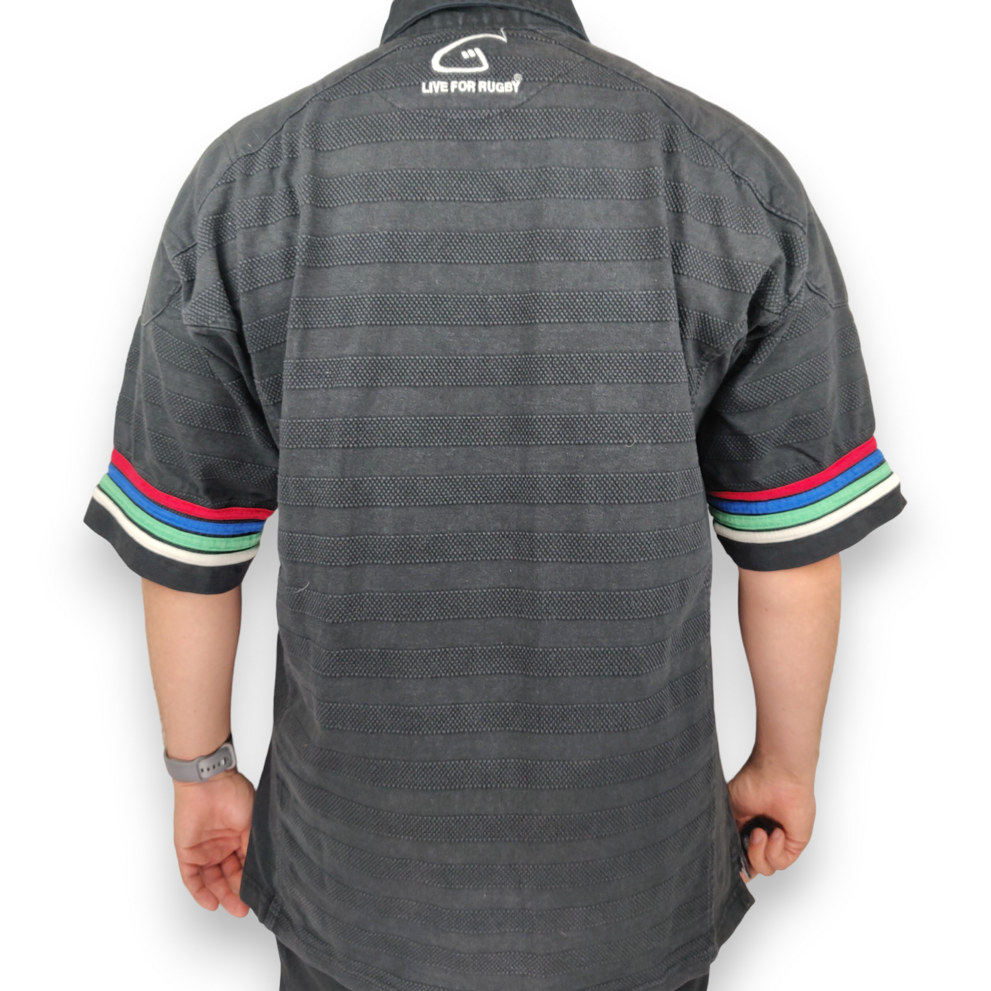 Live For Rugby Six Nations Rugby Black All 6 Nations One Logo Polo Shirt Men Size XL
