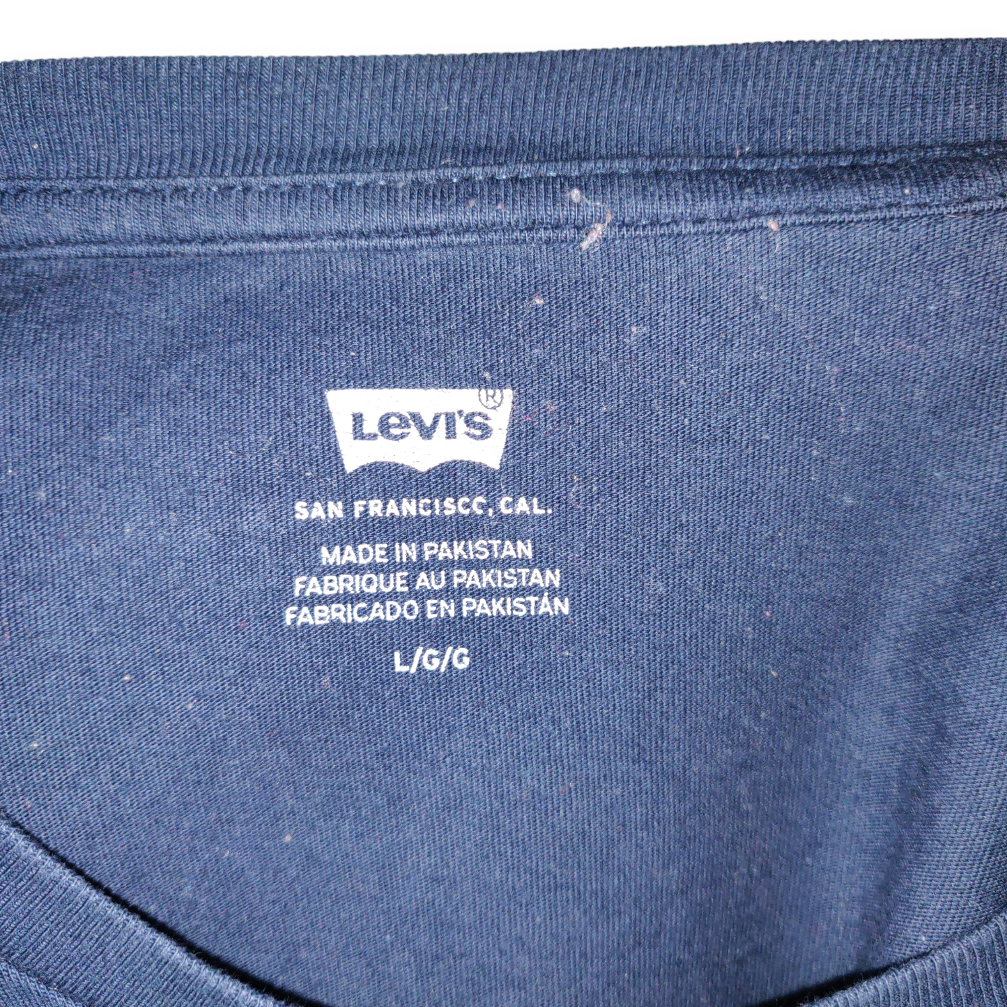 Levi's Blue Short Sleeve Logo Graphic Cotton T-Shirt Men Size Large