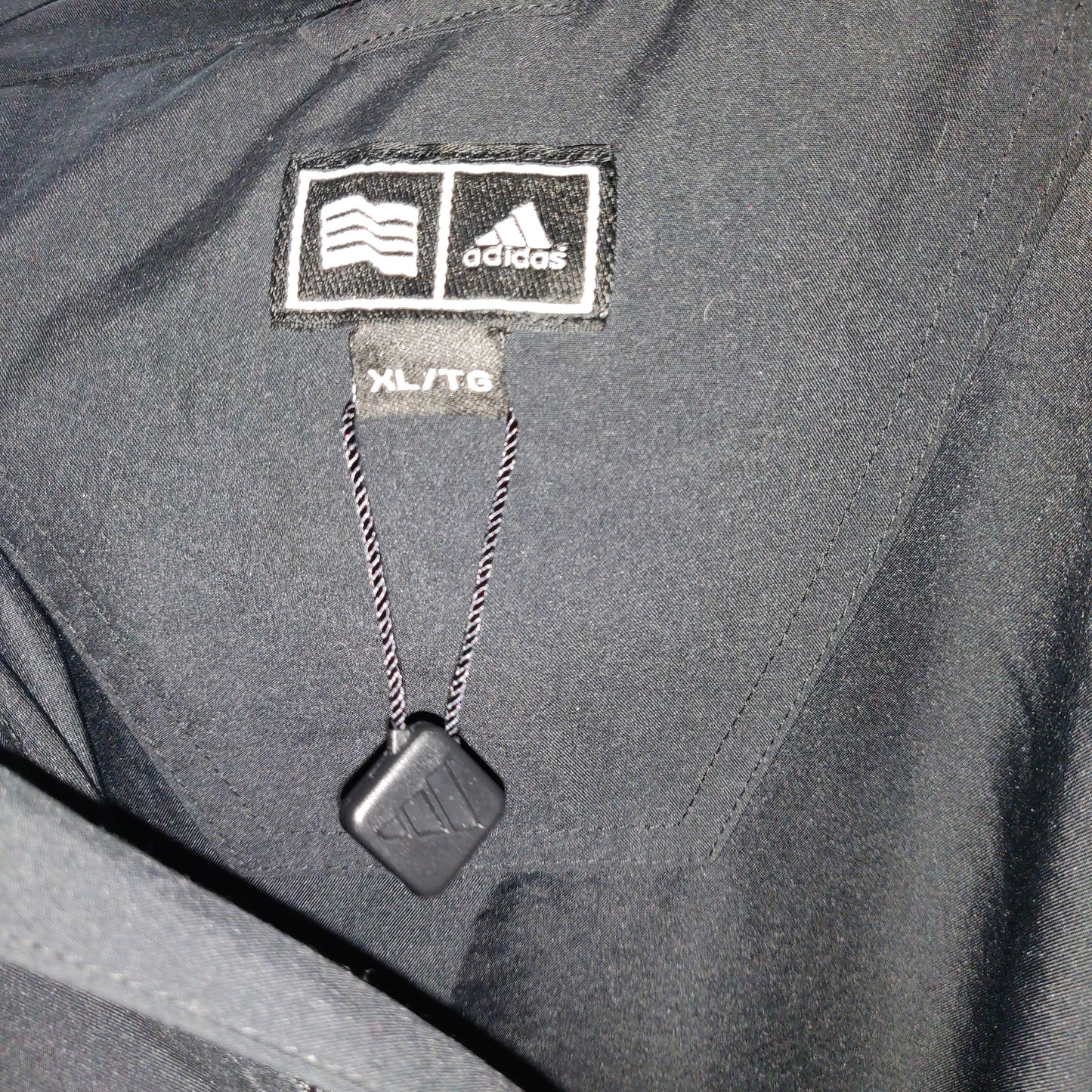 Adidas Vintage Black Pullover Short Sleeve Half Zip Windbreaker Golf Jacket Men Size XL