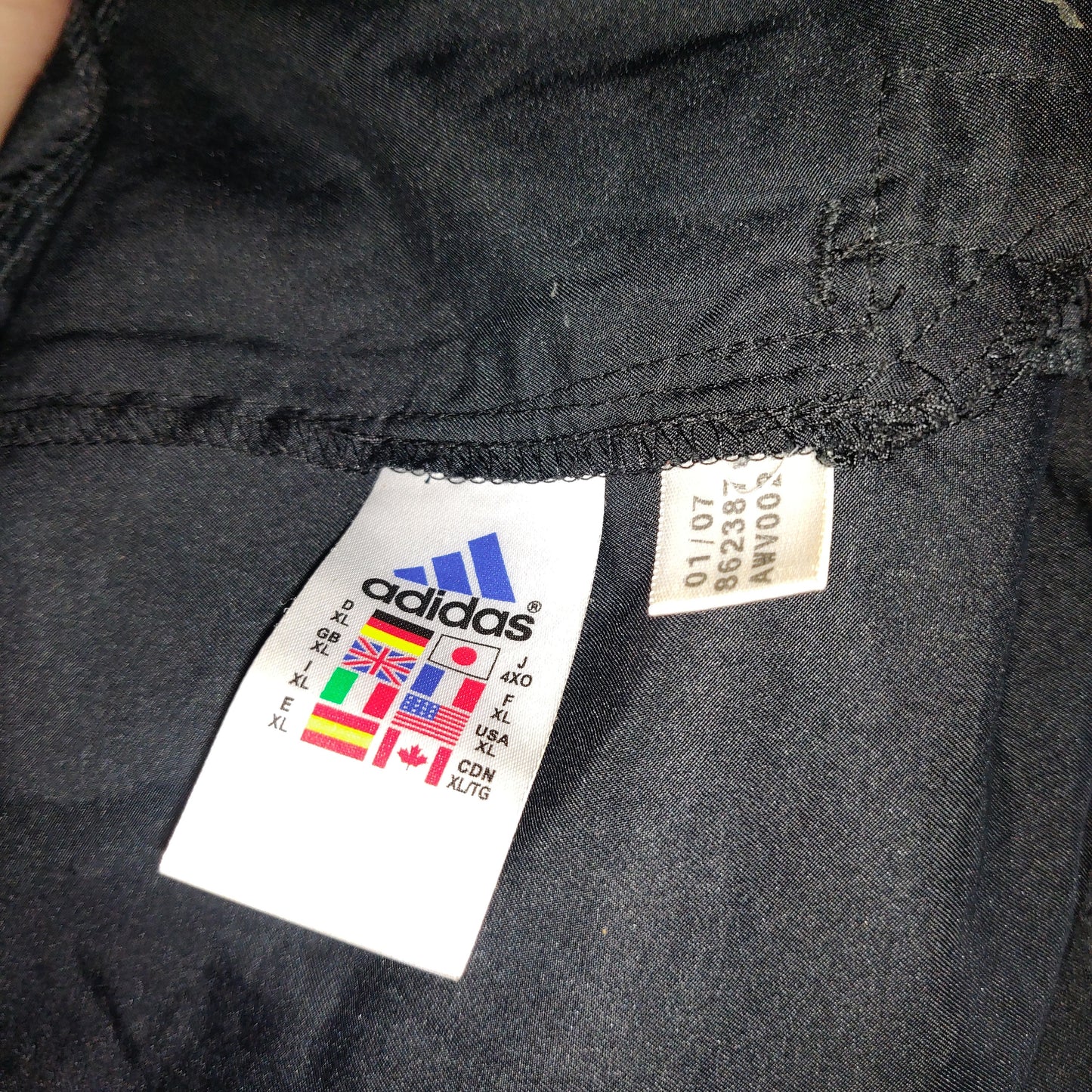 Adidas Vintage Black Pullover Short Sleeve Half Zip Windbreaker Golf Jacket Men Size XL